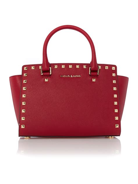 michael kors red tote bag